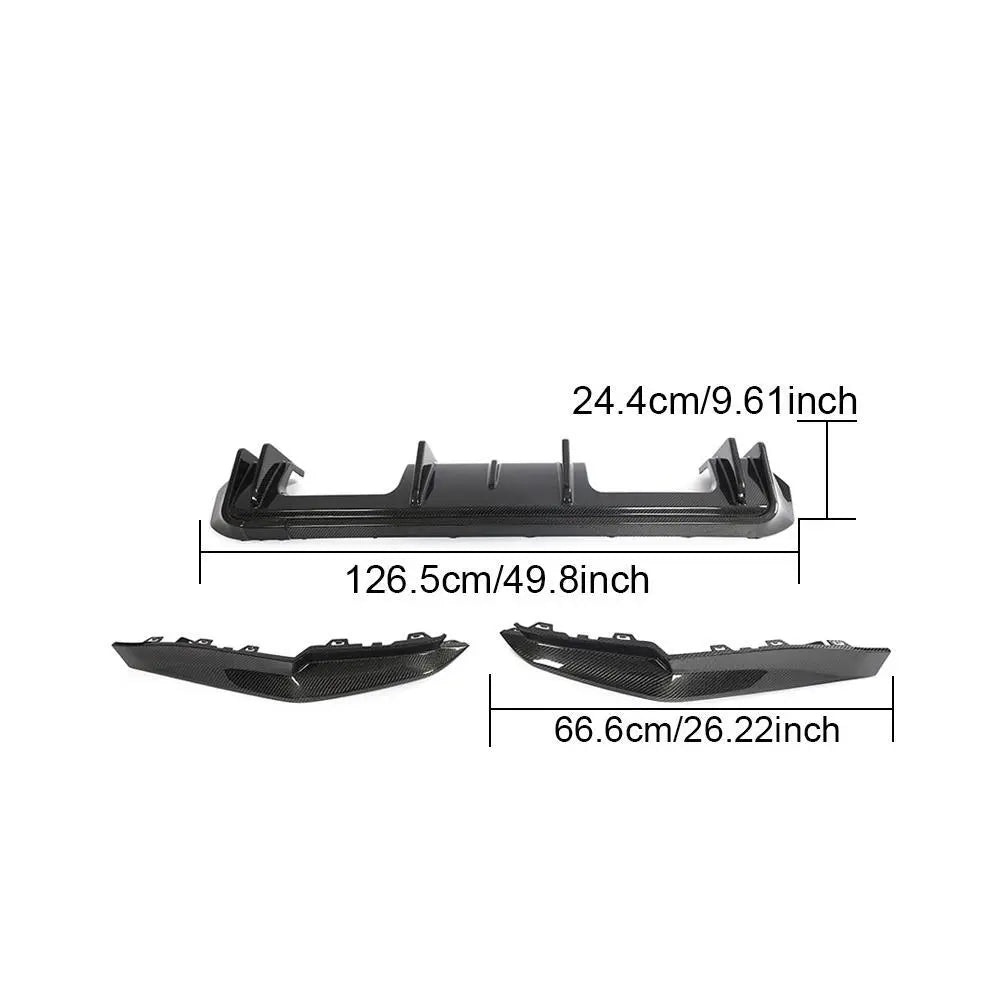 Carbon Fiber G82 G83 M4 Rear Bupmer Diffuser Side Splitter for BMW G82 G83 M4 2021-2023